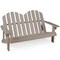 2 Person Grey Adirondack Chair for Kids Crafted from Fir Wood with Waterproof Paint and Breathable Seat